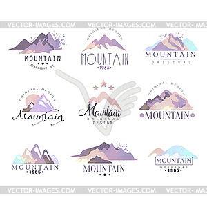 Mountain original logo design since 1965 year - vector image