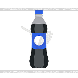 Refreshing drink in plastic bottle - vector image