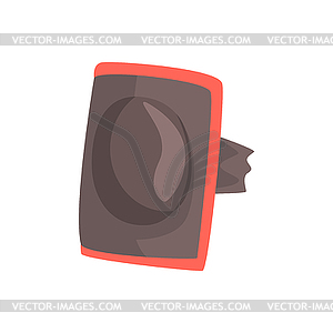 Protective elbow pad cartoon - color vector clipart