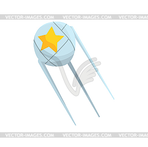 Artificial Earth satellite cartoon - vector clipart