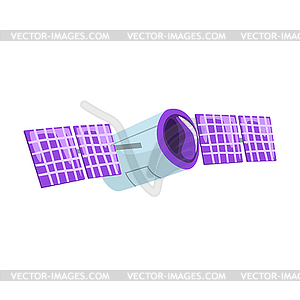 Telecommunication satellite cartoon - vector clipart