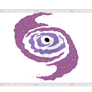 Spiral Wormhole in Space cartoon - vector clipart