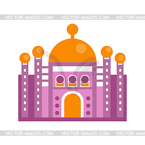 Purple majestic palace building - vector clip art