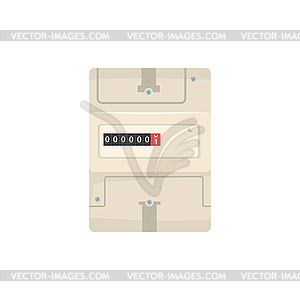 Analog electric meter, household measuring device - vector image