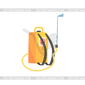 Orange pressure sprayer for extermination of - vector EPS clipart