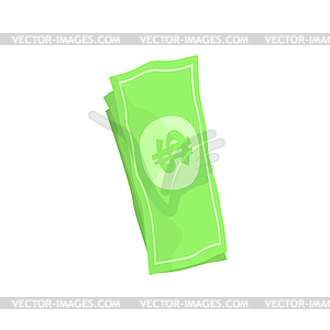 US american dollar money bills cartoon - vector clip art