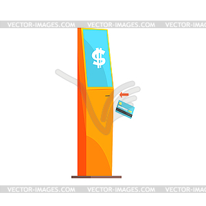 Self service terminal, online payment system, - vector image