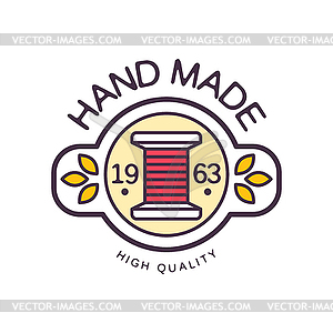 Шаблон логотипа ручной работы, высокое качество с 1963 года, - иллюстрация в векторе