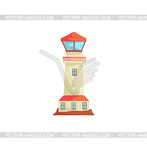 Lighthouse, searchlight tower for maritime - vector clip art