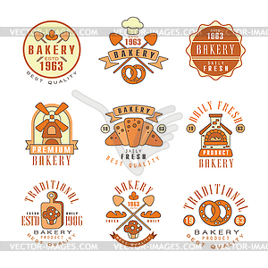 Premium bakery logo design, vintage traditional - vector image