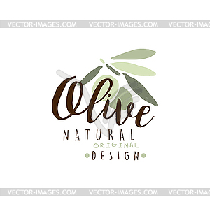 Olives On Branch Logo - royalty-free vector image