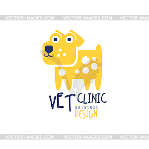 Vet clinic logo template original design, badge wit - vector image