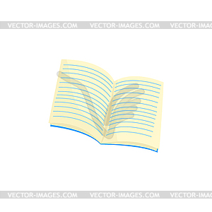 Blank opened notebook cartoon - vector clipart / vector image