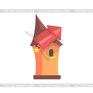 Ticket booth in amusement park, street shop, kiosk - vector image