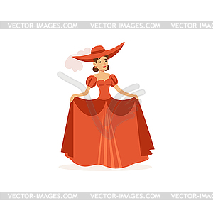 Professional actress of drama theater - vector image