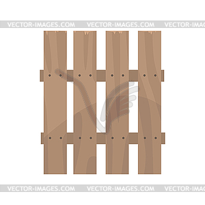Сельский деревянный забор, граница для фермы или страны - изображение в векторе