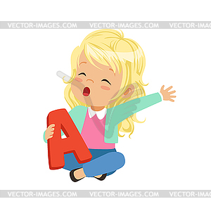 clip art little blonde girl