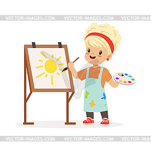 girl painter clipart