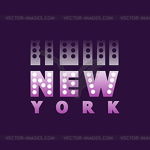 Retro New York logo text word. American city - vector image