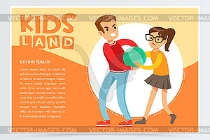 Boy bullying girl, teen kids quarreling, - vector image