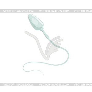 Male sperm cell or spermatozoon. Biology and - vector clip art