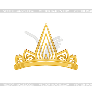 Golden ancient crown for king or monarch, queen or - vector clipart