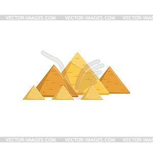 Egyptian great pyramids, attractions of Egypt - vector clip art