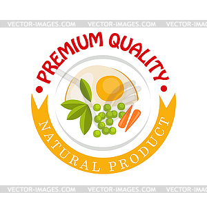 Premium quality, natural product logo template, - vector clipart