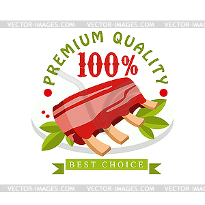 Premium quality, 100 percent, best choice logo - vector image