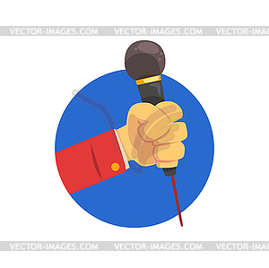 Free Vectors  Hand holding a hand microphone (interviewer)