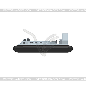 Мультяшный военно-морской боевой корабль. Морской морской катер - векторный клипарт