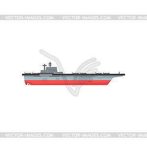 Icon of aircraft carrier with airplanes. - vector image