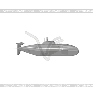 Military submarine. Underwater transport. Black - vector EPS clipart