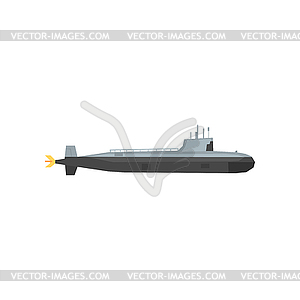 Navy submarine icon. Underwater military - stock vector clipart