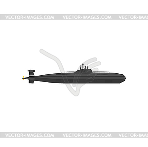 Large submarine icon. Navy vehicle. Military - vector image