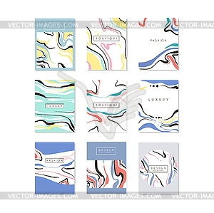 Luxury business cards design with colorful - vector clip art