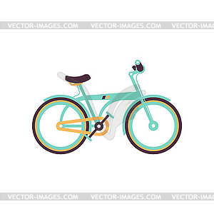 Голубой велосипед, современный велосипед - рисунок в векторе