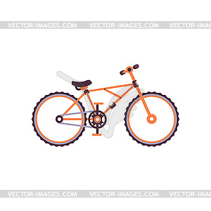 Orange mountain bike, modern bicycle - vector EPS clipart