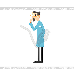 Scientist, doctor, engineer or astrophysicist - royalty-free vector image