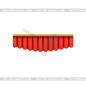 Red silk pelmets for theater, circus or concert hal - vector clipart