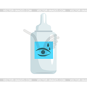 Eye drop bottle cartoon - vector image