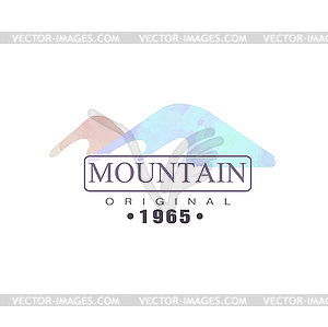 Mountain, original estd 1965 логотип, туризм, туризм - клипарт в векторе