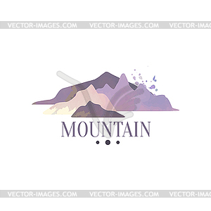 Mountain logo template, tourism, hiking and - vector image