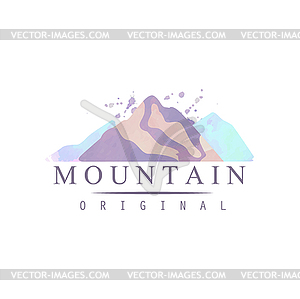 Mountain original logo template, tourism, hiking an - vector image