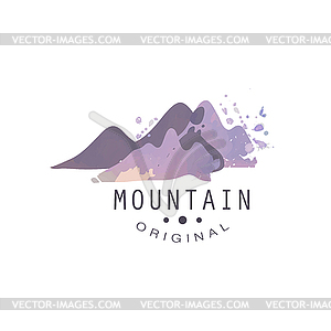 Mountain original logo, tourism, hiking and - vector image