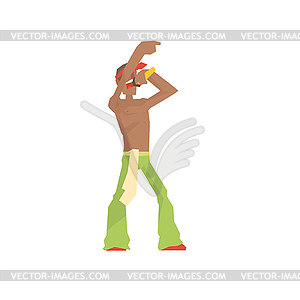 African American male singer cartoon - vector EPS clipart