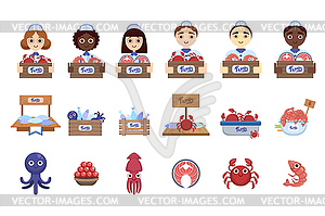 market vendor clipart