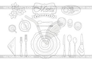 Restaurant Table Appointment - vector image