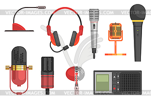 Microphone Set - royalty-free vector image