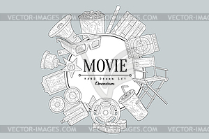 Movies Vintage Sketch - vector clipart